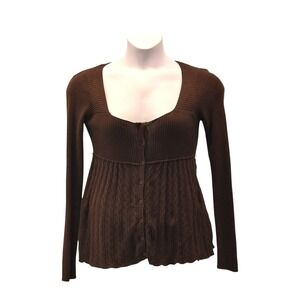 Aeropostale Babydoll y2k Sweater Chocolate Brown Small
